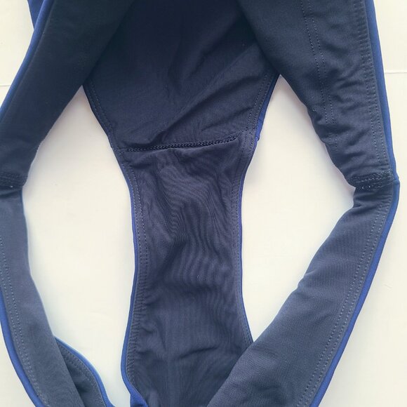Lululemon Uncharted Waters Navy Blue Reversible Black Bikini Bottoms Size Small - Picture 5 of 10